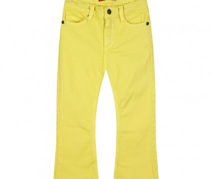 Παιδικό παντελόνι με φαρδύ μπατζάκι για κορίτσι /τζίντζερ