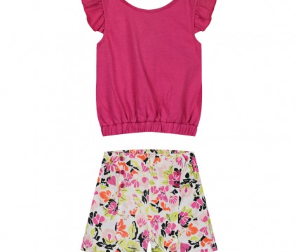 Παιδικό σετ 2 τεμάχια με ιδιαίτερη πλάτη για κορίτσι-εμπριμέ