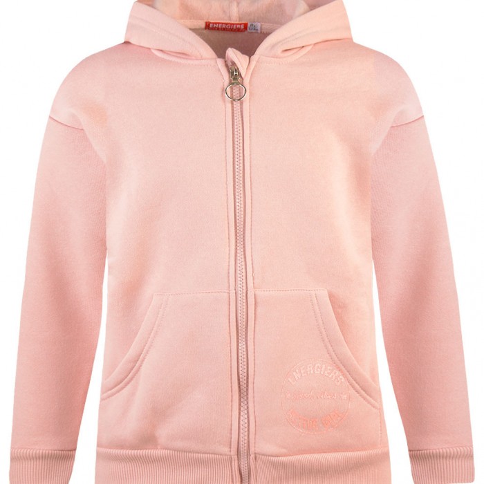 Fleece ζακέτα Energiers Basic Line με κουκούλα ροζ