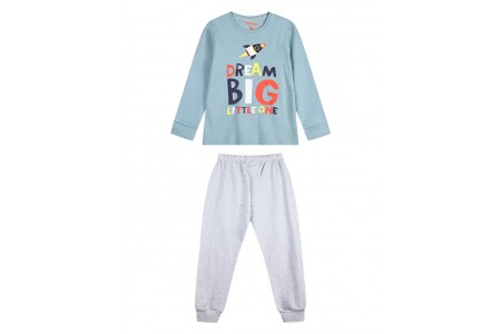 βαμβακερή πυζάμα για αγορι τύπωμα  dream big little one 