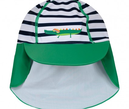 Παιδικό καπέλο κροκόδειλος  με αντηλιακή προστασία για αγόρι | ΠΡΑΣΙΝΟ
