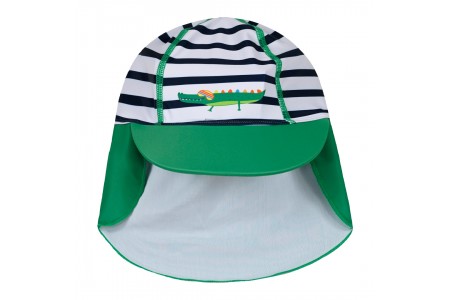 Παιδικό καπέλο κροκόδειλος  με αντηλιακή προστασία για αγόρι | ΠΡΑΣΙΝΟ
