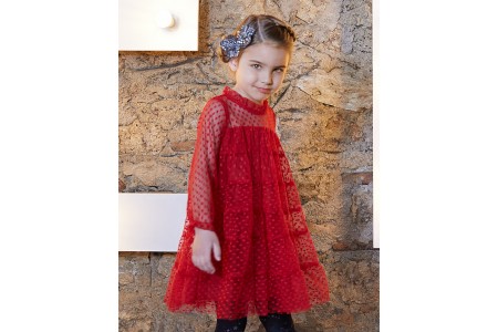 Φόρεμα με κεντημένα πουά Boutique collection