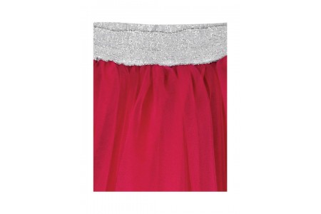 Μονόχρωμη φούστα με τούλι και ασημί λάστιχο για κορίτσι | ΦΟΥΞ