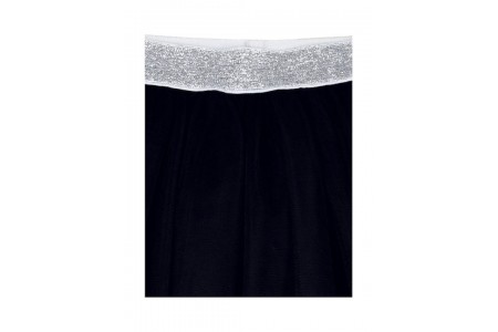 Μονόχρωμη φούστα με τούλι και ασημί λάστιχο για κορίτσι|μαρέν