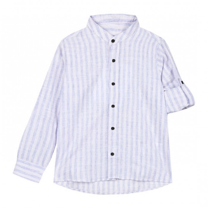 ριγέ πουκάμισο για καλό ντύσιμο για αγόρι | ΜΠΛΕ