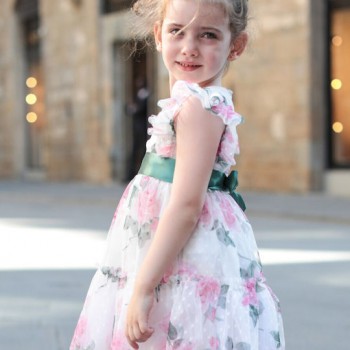 Παιδικό φόρεμα με φλοράλ τούλι για κορίτσι | ΦΛΟΡΑΛ