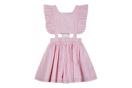 Παιδικό ριγέ φόρεμα για κορίτσι με άνοιγμα στη μέση | ΡΙΓΕ