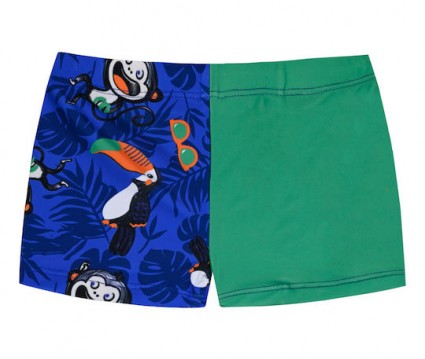 Παιδικό μαγιό boxer  εμπριμέ ζωάκια της ζούγκλας για αγόρι | ΠΡΑΣΙΝΟ