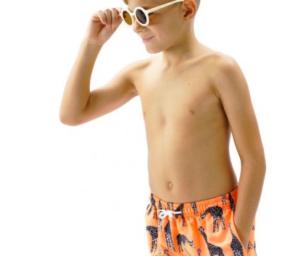  βερμούδα μαγιό εμπριμέ για αγόρι | EXOTIC ORANGE