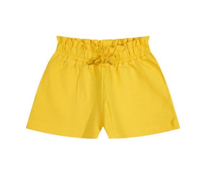 σορτς για κορίτσι  με σούρα στη μέση| ΚΙΤΡΙΝΟ