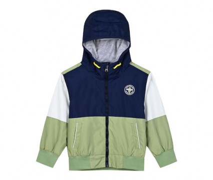 Λεπτό τρίχρωμο αδιάβροχο μπουφάν για αγόρι | ΧΑΚΙ