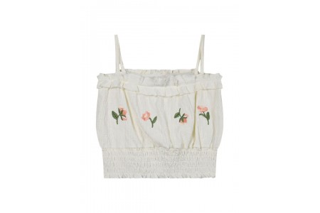 Παιδικό τοπ κρεπ με κέντημα για κορίτσι | ΒΑΝΙΛΙΑ