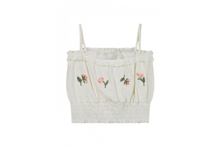 Παιδικό τοπ κρεπ με κέντημα για κορίτσι | ΒΑΝΙΛΙΑ