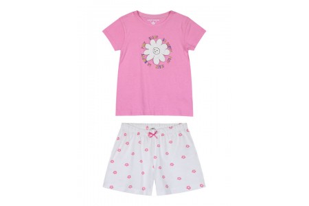 πιτζάμα 2 τεμάχια με τύπωμα που λάμπει στο σκοτάδι για κορίτσι | ΕΜΠΡΙΜΕ