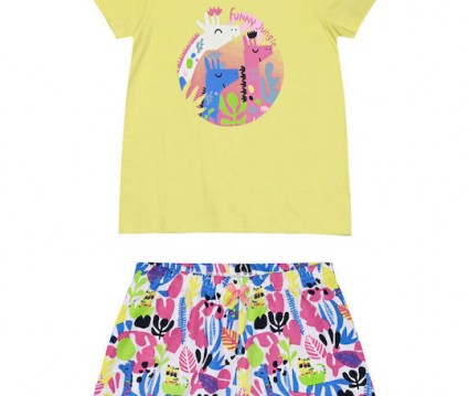 πιτζάμα 2 τεμάχια με τύπωμα για κορίτσι | ΕΜΠΡΙΜΕ