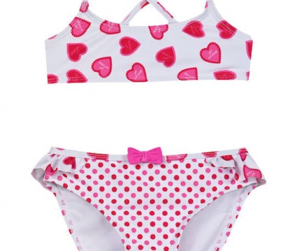 Παιδικό μαγιό 2 τεμάχια μπικίνι για κορίτσι | ΕΜΠΡΙΜΕ ΜΕ ΚΑΡΔΟΥΛΕΣ