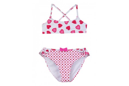 Παιδικό μαγιό 2 τεμάχια μπικίνι για κορίτσι | ΕΜΠΡΙΜΕ ΜΕ ΚΑΡΔΟΥΛΕΣ