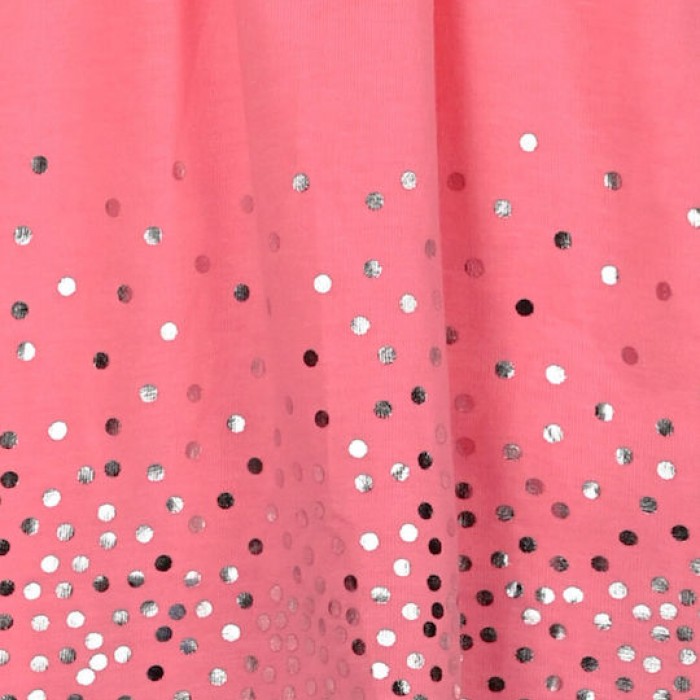 φόρεμα με μεταλιζέ τύπωμα για κορίτσι | FLAMINGO PINK