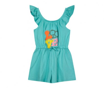 ολόσωμο σορτς με τύπωμα για κορίτσι | ΣΜΑΡΑΓΔΙ