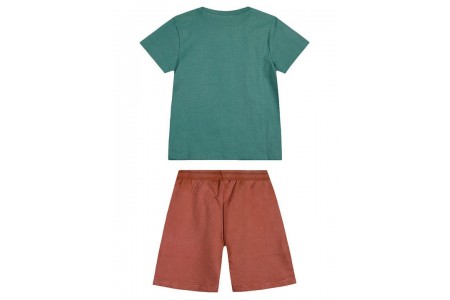 Παιδικό σετ αχνούδιαστο φούτερ αυτοκινητάκια 2 τεμάχια  για αγόρι|κεραμιδί