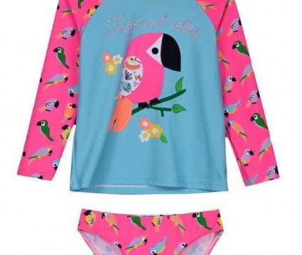 Παιδικό μαγιό 2 τεμαχίων με αντηλιακή προστασία για κορίτσι | ΕΜΠΡΙΜΕ