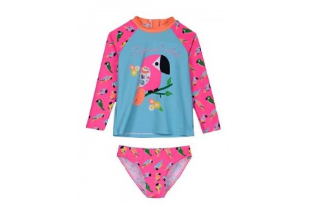 Παιδικό μαγιό 2 τεμαχίων με αντηλιακή προστασία για κορίτσι | ΕΜΠΡΙΜΕ