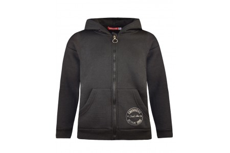 Fleece ζακέτα Energiers Basic Line με κουκούλα μαύρο
