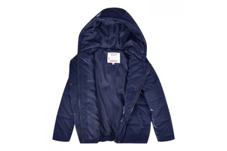 Γυαλιστερό μπουφάν καπιτονέ με κουκούλα μαρεν