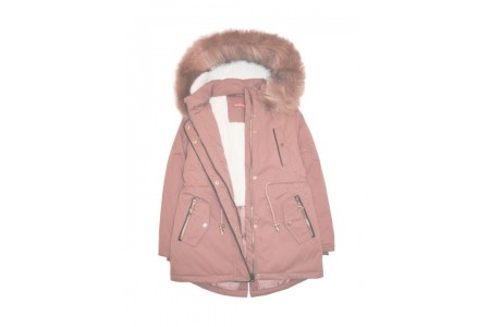 Μπουφάν με κουκούλα για κορίτσι-ροζ