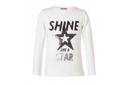  Μπλούζα με τύπωμα και παγιέτες αστέρι  