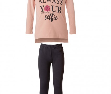 Σετ μπλούζα με κολάν και τύπωμα    